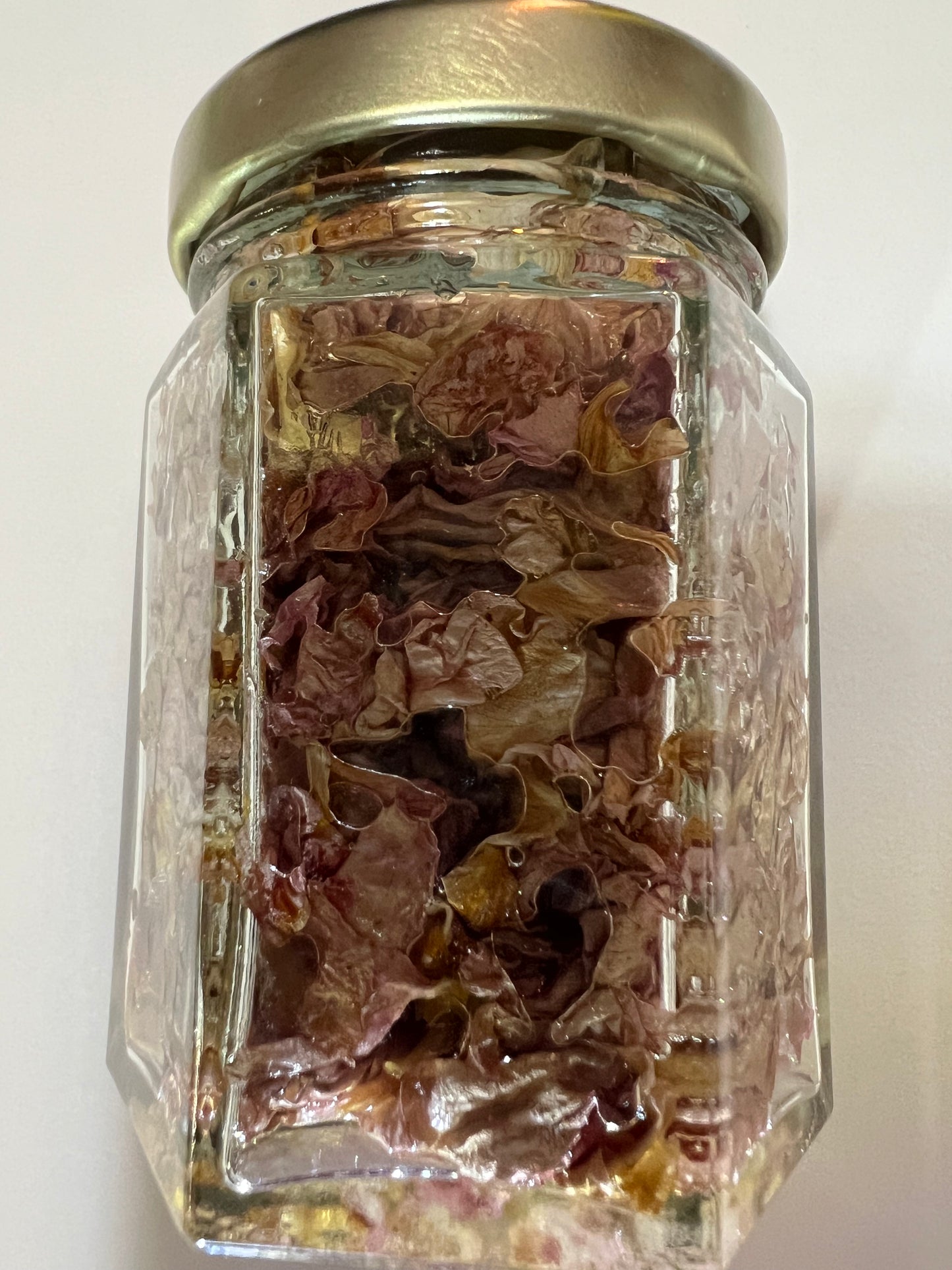 Honey soaked damask rose petals