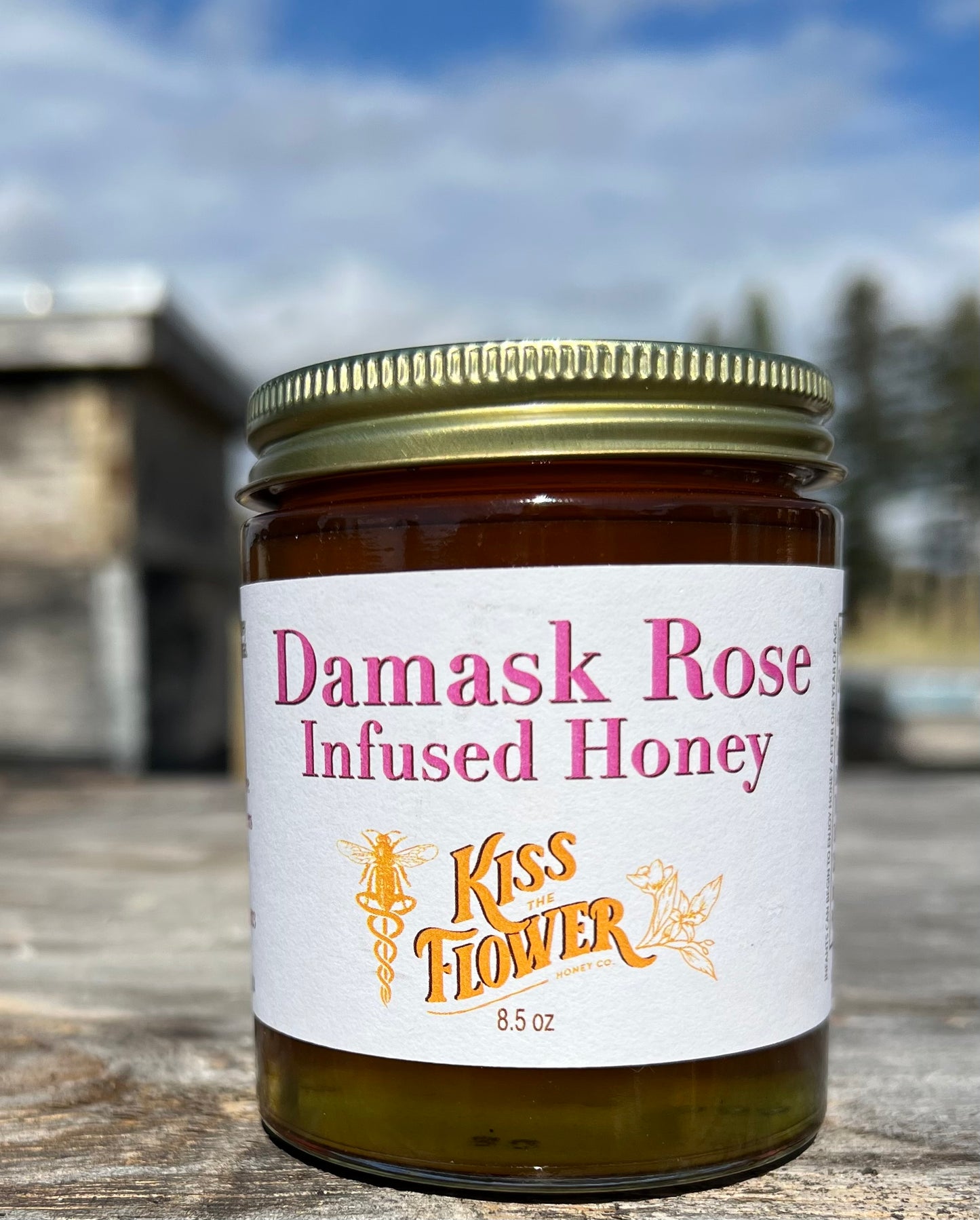 Damask Rose Infused Wildflower Honey