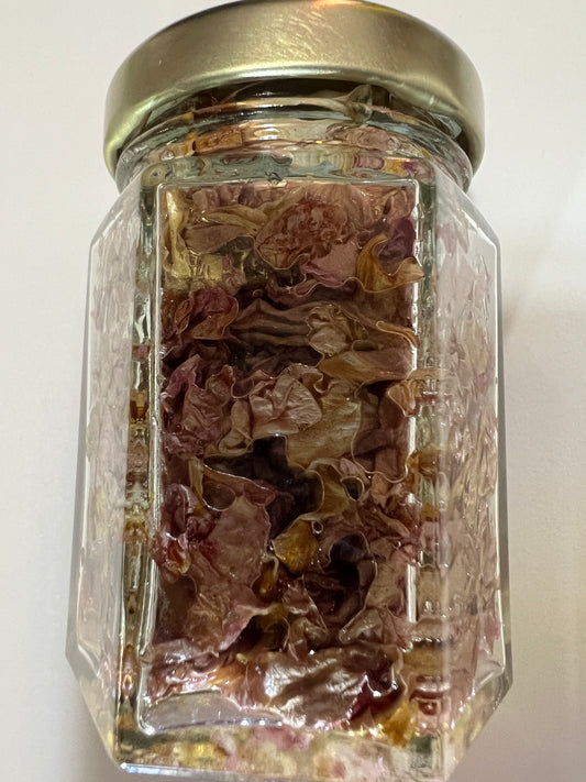 Honey soaked damask rose petals