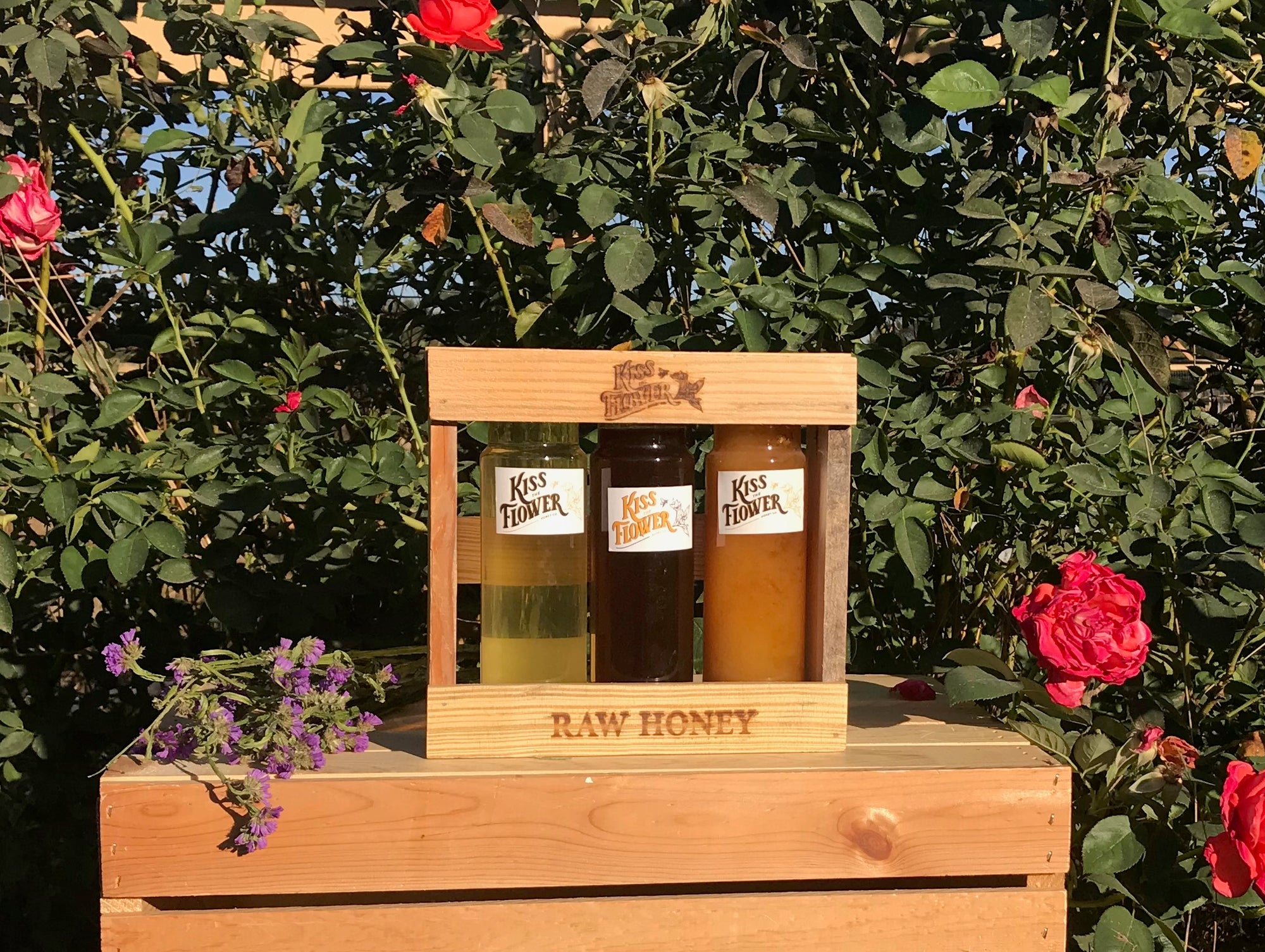 Local raw honey Kiss the Flower Honey Co.