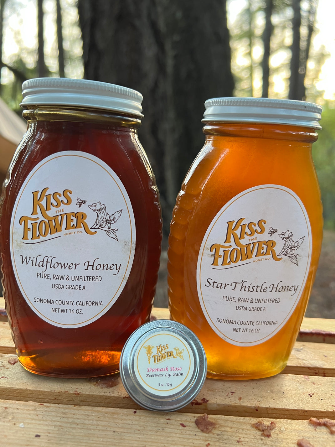 Local raw honey Kiss the Flower Honey Co.
